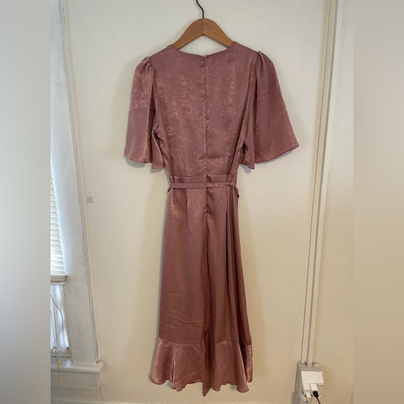 Lulu's Mauve Wrap Dress - Picture 2 of 7